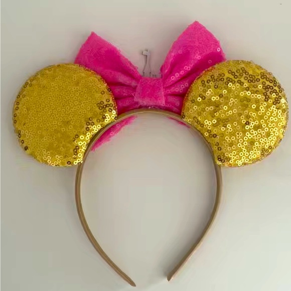 COPY - NWT MOUSE EARS GLITTERS HEADBAND with SHINY BOW - Picture 13 of 13